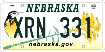 NE license plate XRN331