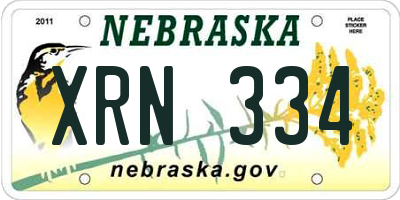 NE license plate XRN334