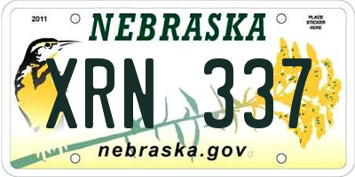 NE license plate XRN337
