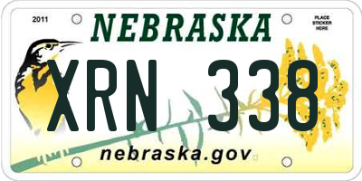 NE license plate XRN338