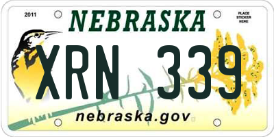 NE license plate XRN339