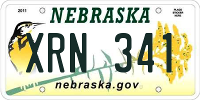 NE license plate XRN341