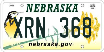 NE license plate XRN368