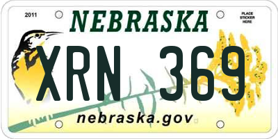 NE license plate XRN369