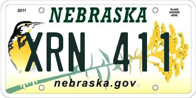 NE license plate XRN411