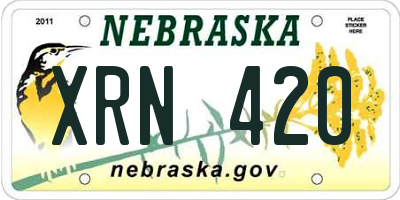 NE license plate XRN420