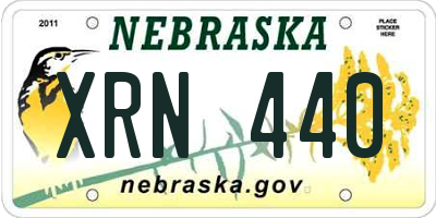 NE license plate XRN440