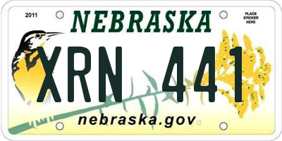 NE license plate XRN441