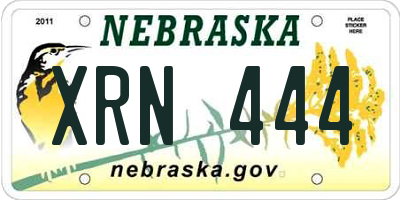 NE license plate XRN444
