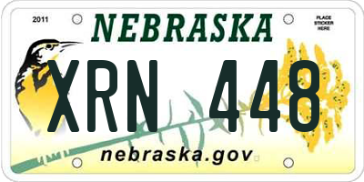 NE license plate XRN448