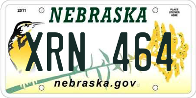 NE license plate XRN464