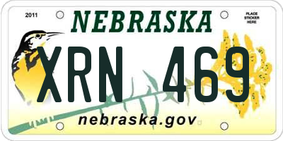 NE license plate XRN469