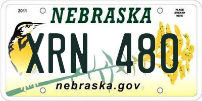 NE license plate XRN480