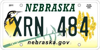 NE license plate XRN484