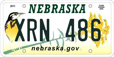 NE license plate XRN486
