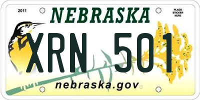 NE license plate XRN501