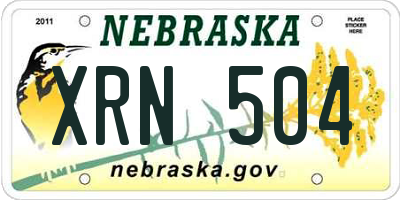 NE license plate XRN504
