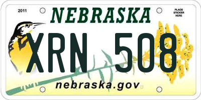 NE license plate XRN508