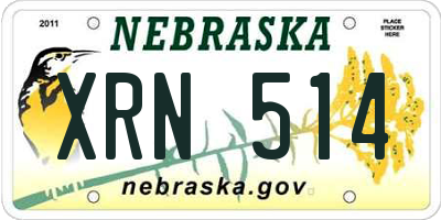 NE license plate XRN514