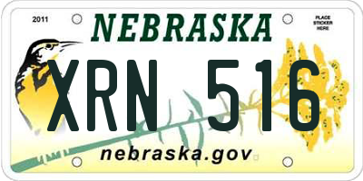 NE license plate XRN516