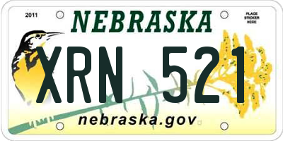 NE license plate XRN521