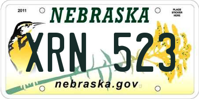 NE license plate XRN523