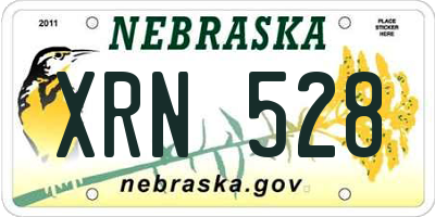 NE license plate XRN528