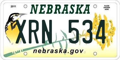 NE license plate XRN534