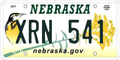 NE license plate XRN541