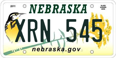 NE license plate XRN545