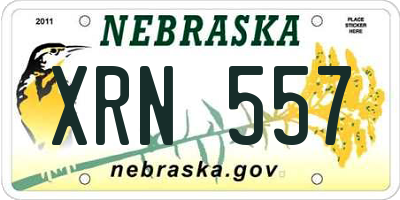 NE license plate XRN557