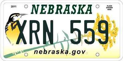 NE license plate XRN559