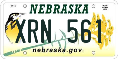 NE license plate XRN561