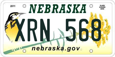 NE license plate XRN568