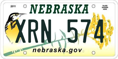 NE license plate XRN574