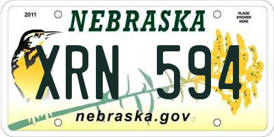 NE license plate XRN594