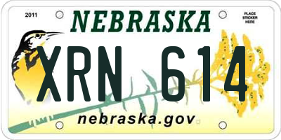 NE license plate XRN614