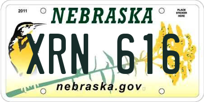 NE license plate XRN616