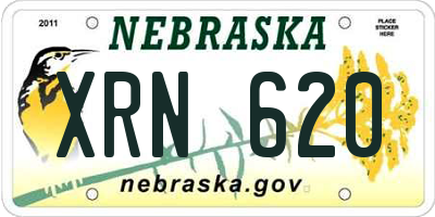 NE license plate XRN620