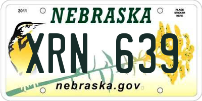 NE license plate XRN639