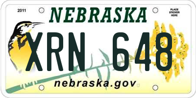 NE license plate XRN648