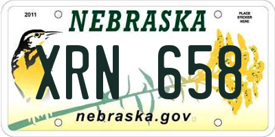 NE license plate XRN658