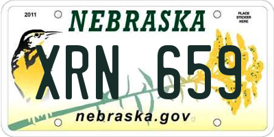 NE license plate XRN659