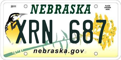 NE license plate XRN687