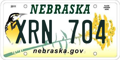 NE license plate XRN704