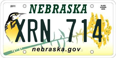 NE license plate XRN714