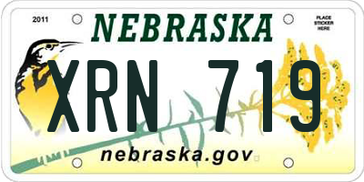 NE license plate XRN719