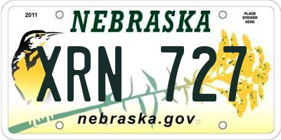 NE license plate XRN727