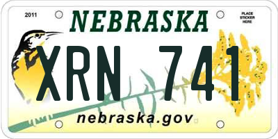 NE license plate XRN741