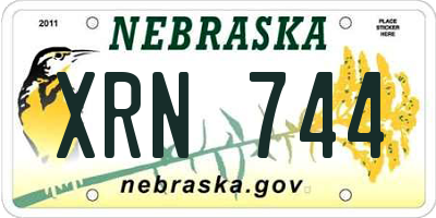 NE license plate XRN744